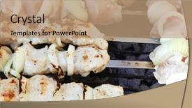  Presentation with grilled chicken - Cool new slides with greek fire - grilled and raw chicken shish backdrop and a  colored foreground