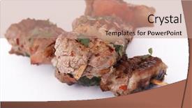  Presentation with jesus lamb - Presentation theme enhanced with greek fire - tasty lamb skewers isolated background and a  colored foreground