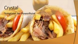  Presentation with kebab - Colorful PPT layouts enhanced with hawaii - dirt road winding backdrop and a sky blue colored foreground.