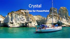  Presentation with greek mythology artemis - Slide deck consisting of greek holidays - beautiful island milos background and a cobalt blue colored foreground