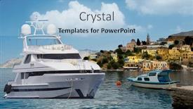  Presentation with greek - Audience pleasing slides consisting of greek island of symi backdrop and a light blue colored foreground