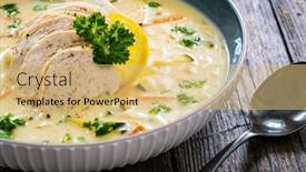  Presentation with breast - PPT layouts having greek-lemon-creamy-soup background and a yellow colored foreground