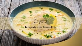  Presentation with breast - Slide set having greek-lemon-creamy-soup background and a yellow colored foreground