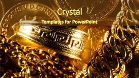  Presentation with greek - Presentation theme having meander ring jewels and gold background and a tawny brown colored foreground