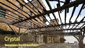  Presentation with greek gods - PPT theme with greek monastery on mount athos background and a  colored foreground