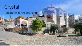  Presentation with greek mythology odysseus odyssey - Slides featuring greek monastery on mount athos background and a  colored foreground