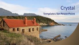  Presentation with greek gods - Presentation theme featuring greek monastery on mount athos background and a  colored foreground