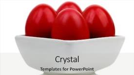  Presentation with eggs egg carton egg box - Amazing presentation design having greek ornament - red easter eggs backdrop and a light gray colored foreground