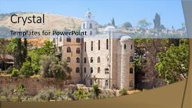  Presentation with orthodox - Colorful slide set enhanced with greek orthodox church of st backdrop and a light blue colored foreground