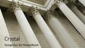  Presentation with greek columns - Audience pleasing theme consisting of military helicopter flying on isolated backdrop and a white colored foreground