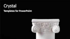  Presentation with greek column - Presentation featuring greek pillars - white ionic design column background and a black colored foreground