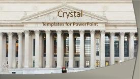  Presentation with archives - Slide deck featuring greek roman buildings - archives of united states building background and a lemonade colored foreground