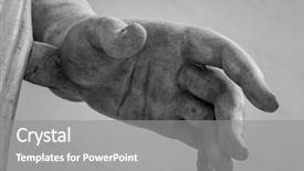  Presentation with stone - Amazing presentation theme having greek roman temple - stone statue detail of human backdrop and a gray colored foreground