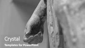  Presentation with human - Colorful theme enhanced with greek roman temple - stone statue detail of human backdrop and a gray colored foreground