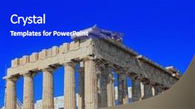  Presentation with culture heritage greece - PPT layouts consisting of greek ruins - parthenon in acropolis athens greece background and a  colored foreground