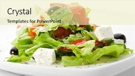  Presentation with feta cheese - Amazing slides having greek salad feta cheese olive backdrop and a blonde colored foreground