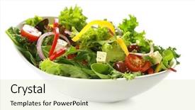  Presentation with red onion - Cool new theme with greek salad in stylish white backdrop and a soft green colored foreground