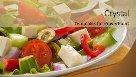  Presentation with greek - Audience pleasing theme consisting of sucking - hand of baby holding orange backdrop and a mint green colored foreground