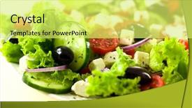  Presentation with feta cheese - Cool new presentation theme with greek salad salad with feta backdrop and a yellow colored foreground