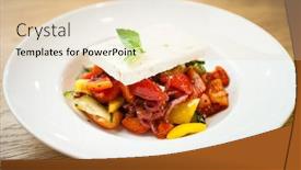  Presentation with cucumbers - Cool new theme with greek salad tomatoes cucumbers paprika olives of kalamata red onions feta cheese olive oil backdrop and a lemonade colored foreground