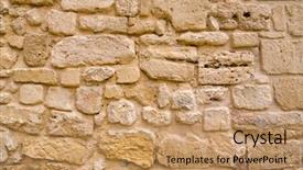  Presentation with stone - PPT layouts having greek solider - old stone wall background background and a  colored foreground