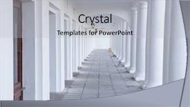  Presentation with russia - Presentation theme enhanced with greek solider - pillars and arch hallway perspective background and a  colored foreground