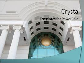 Greek Solider Traditional Columns And Arch Ceiling PPT template 78 ...