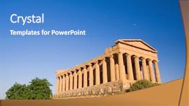  Presentation with greek - Cool new PPT layouts with greek temple at the sunset backdrop and a  colored foreground