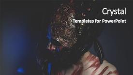  Presentation with sword shield - Presentation theme enhanced with greek war sword - bearded man warrior with metal background and a dark gray colored foreground