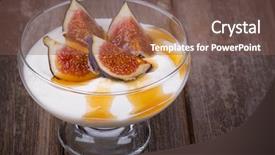  Presentation with yogurt - Colorful PPT layouts enhanced with greek yogurt with figs backdrop and a violet colored foreground