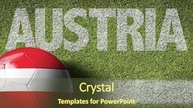  Presentation with soccer field - Slide set featuring goals 2016 - austria ball in a soccer background and a tawny brown colored foreground