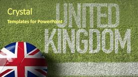  Presentation with soccer field - Amazing presentation theme having 2016 green - united kingdom ball backdrop and a tawny brown colored foreground