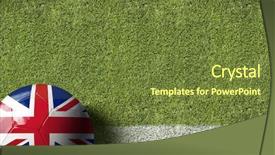  Presentation with united kingdom - Presentation theme enhanced with 2016 green - united kingdom ball background and a tawny brown colored foreground