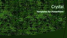  Presentation with circuit board - Cool new presentation theme with green abstract black - circuit board closeup background backdrop and a tawny brown colored foreground