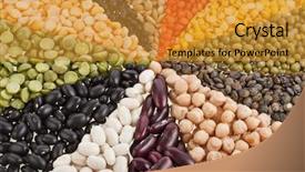  Presentation with lentils - Slides having green abstract black - mix from different beans legumes background and a gold colored foreground