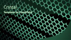  Presentation with green abstract - Colorful PPT theme enhanced with green-abstract-metal-grid-background backdrop and a tawny brown colored foreground