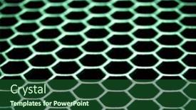  Presentation with green abstract - Presentation theme featuring green-abstract-metal-hexagonal-grid background and a forest green colored foreground