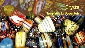  Presentation with rocks - Colorful slide set enhanced with green abstract solid - colorful rocks backdrop and a tawny brown colored foreground