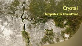  Presentation with old brick wall texture - Amazing PPT theme having green abstract solid - old wall with moss backdrop and a tawny brown colored foreground
