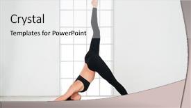  Presentation with lactation young woman breastfeeding - Slide deck featuring green advanced - attractive young woman stretching background and a  colored foreground