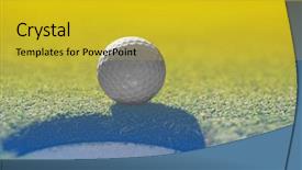  Presentation with golf - Cool new theme with green advanced - golf ball on lip backdrop and a gold colored foreground
