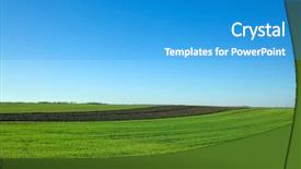  Presentation with treble clef watermark blue - Cool new slides with green agricultural field with clear backdrop and a teal colored foreground