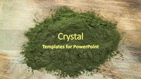  Presentation with hawaiian - Beautiful slides featuring green algae - pile of hawaiian spirulina powder backdrop and a tawny brown colored foreground