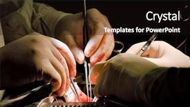  Presentation with blood - Beautiful PPT theme featuring green ambulances - hands of surgeons with blood backdrop and a wine colored foreground