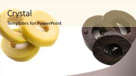  Presentation with olive green - Amazing PPT theme having green and black cut olive backdrop and a blonde colored foreground