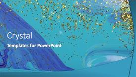  Presentation with blue marble - Theme with green-and-blue-marble-texture background and a teal colored foreground