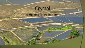  Presentation with blue green - Colorful slides enhanced with green and blue rice farm backdrop and a  colored foreground