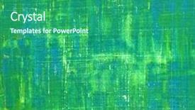  Presentation with green watercolor paper texture - Colorful presentation design enhanced with blue watercolor abstract hand painted backdrop and a ocean colored foreground