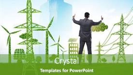  Presentation with ecology - Slides consisting of green-and-ecology-concept background and a tawny brown colored foreground