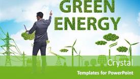  Presentation with ecology - PPT theme featuring green-and-ecology-concept background and a shamrock green colored foreground